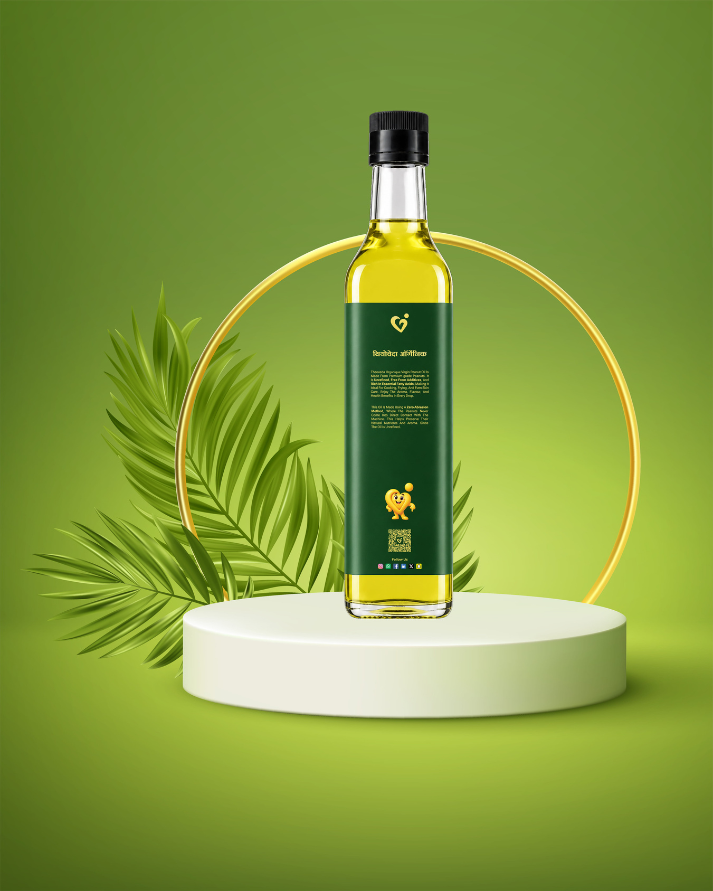Theoveda Organique Premium Cold-Pressed Virgin Peanut Oil – 500 ml