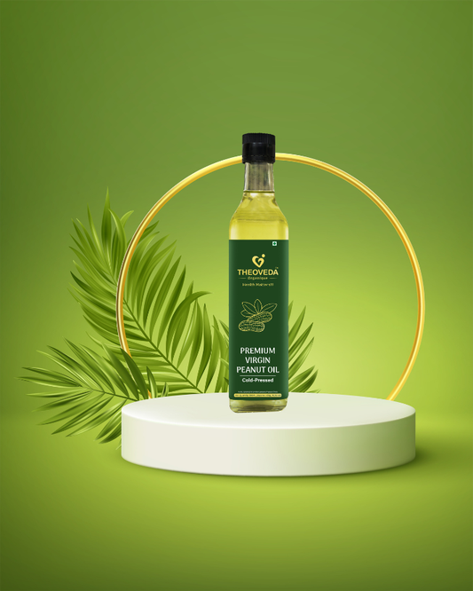 Theoveda Organique Premium Cold-Pressed Virgin Peanut Oil – 500 ml